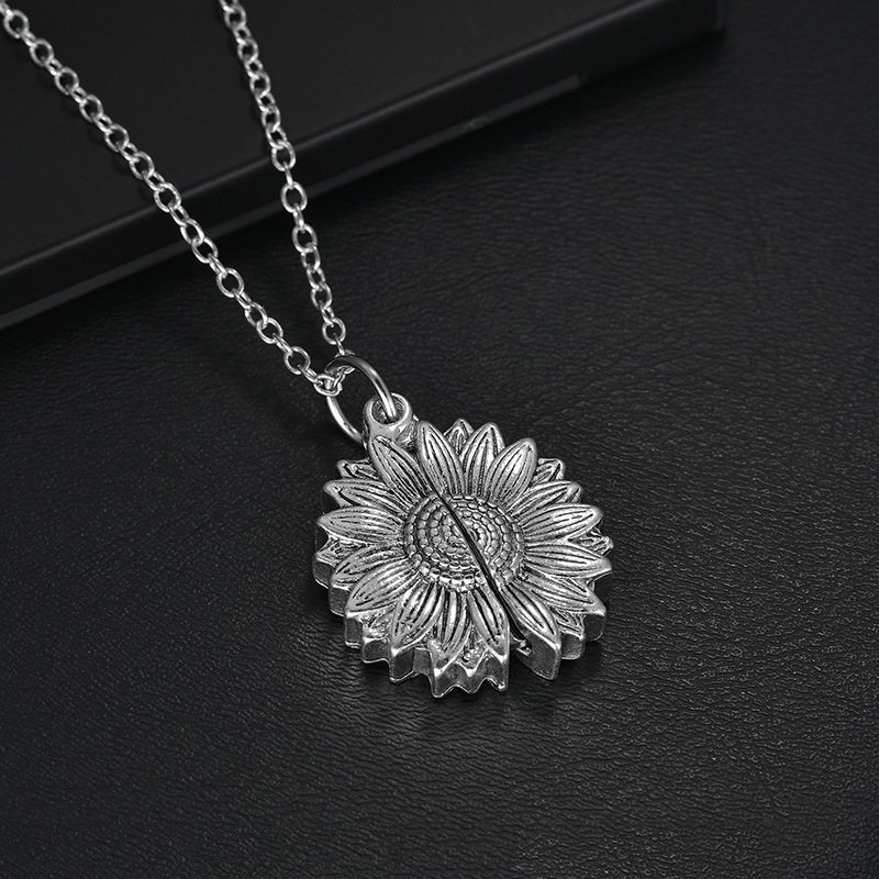 Jewelance™ SunflowerNecklace: "Jij Bent Mijn Zonnestraal" Zonnebloem Bedeltje Ketting