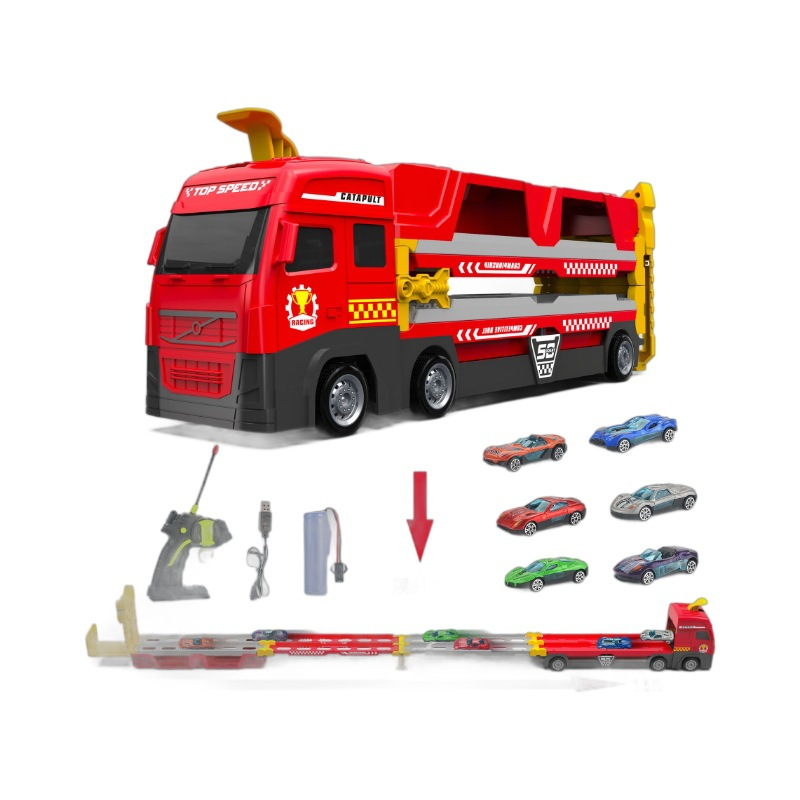 Kletshuts™ MegaTruck - Mega Hauler Vrachtwagen Met Uitwerping Racebaan