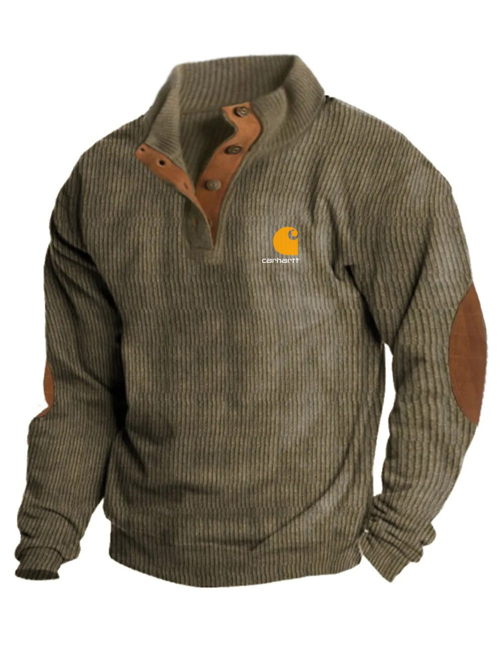 Icone™ CorduroySweatshirt: Ongedwongen Lange Mouwen Corduroy Sweatshirt