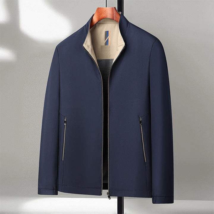 Icone™ CasualJacket: Staande Kraag Casual Rits Jas Voor Heren