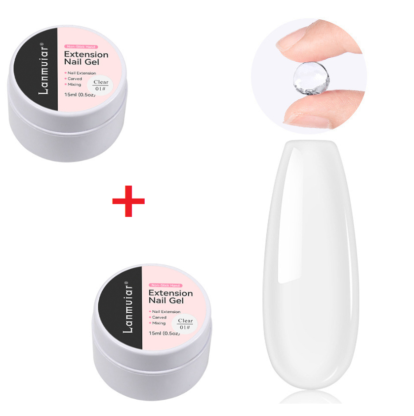 NailClear 1+1 GRATIS - 3 In 1 Transparante Nagelverharder En Verlengingsgel
