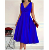 Icone™ ElegantDress: V-Hals Dames Elegante Jurk Met Riem