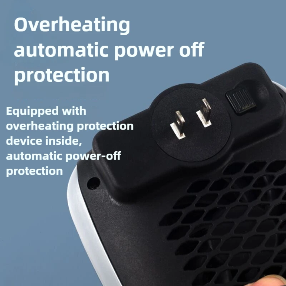 Globetrek° PortableHeater: Draagbaar Energie Efficiënt Plug-in Wand Gemonteerd Verwarming