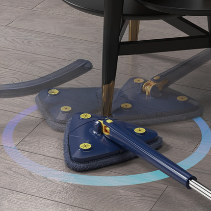 Cleaner Pro° TriangleMop: Lang Handvat Verstelbaar Driehoek 360 Reiniging Dweil