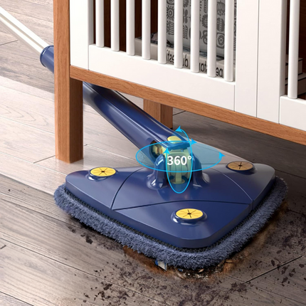Cleaner Pro° TriangleMop: Lang Handvat Verstelbaar Driehoek 360 Reiniging Dweil