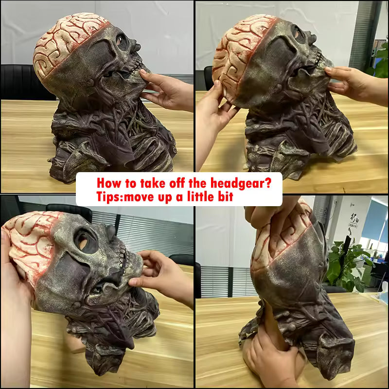 SkeletonMask: Realistisch Eng Skelet Halloweenmasker Kostuum