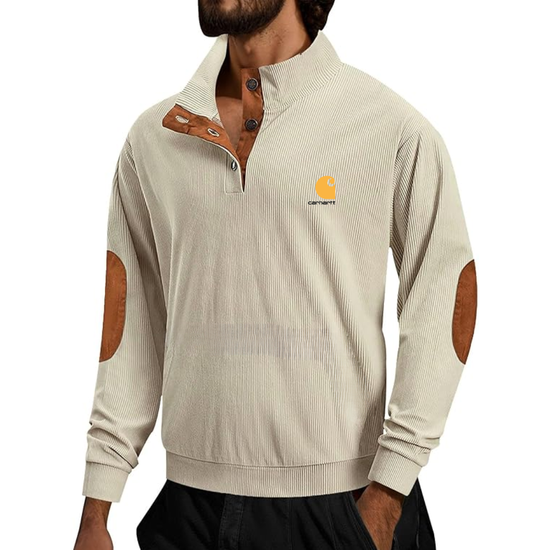 Icone™ CorduroySweatshirt: Ongedwongen Lange Mouwen Corduroy Sweatshirt