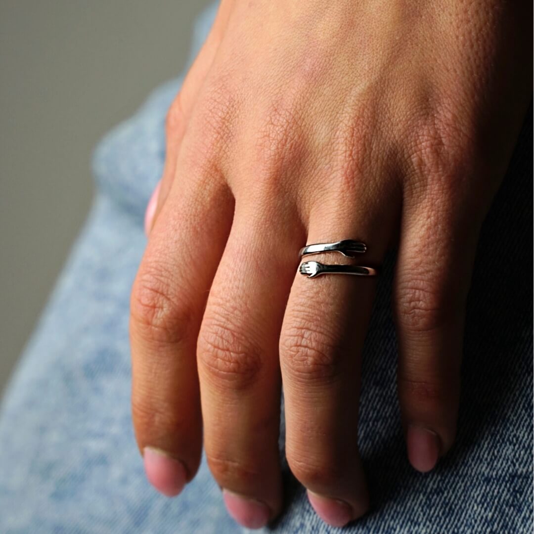 Jewelance™ HugRing: Verstelbaar Knuffelend Stijl Belofte Ring