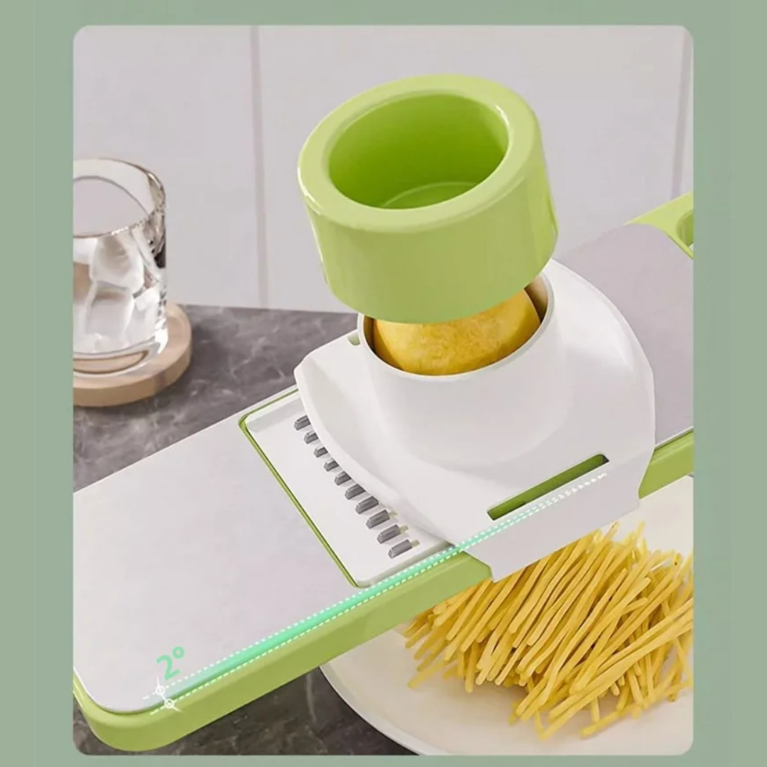 Globetrek° VeggieCutter: 5-In-1 Veilig Keuken Snijmachine Groente Snijder Set