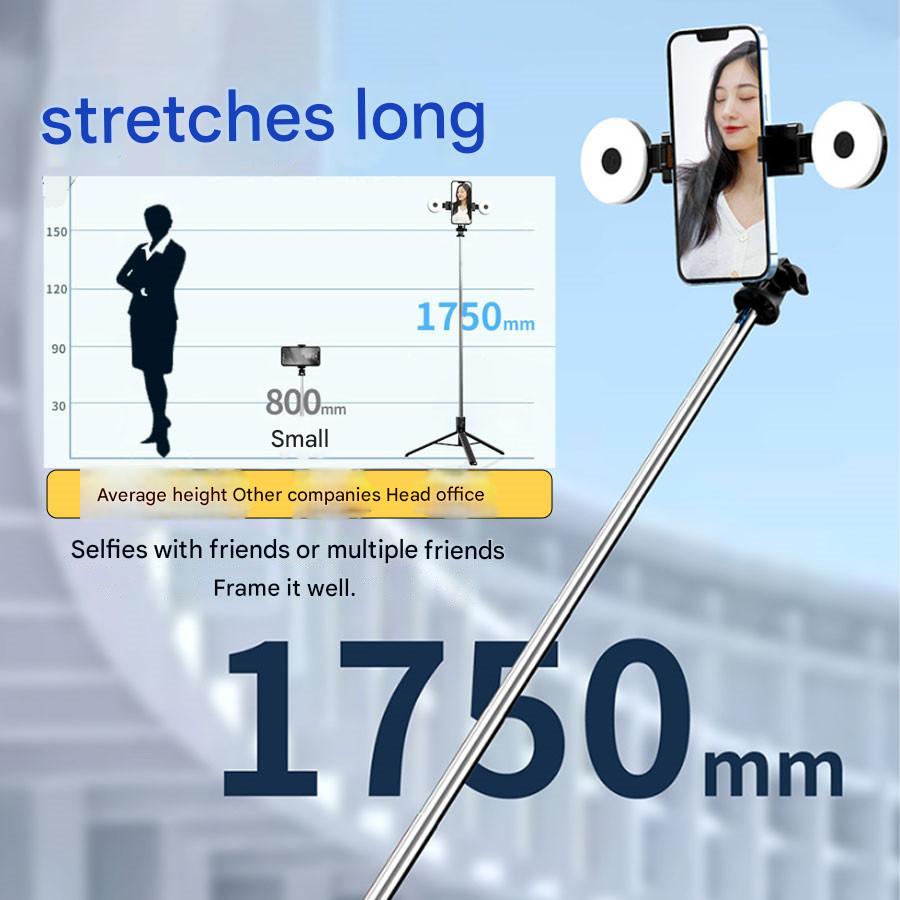 SelfieStick - Duo-Licht Selfie Stok