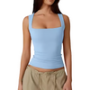Icone™ TankTop 1+1 GRATIS: Dames Tanktop Met Vierkante Hals En Zonder Mouwen