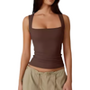Icone™ TankTop 1+1 GRATIS: Dames Tanktop Met Vierkante Hals En Zonder Mouwen
