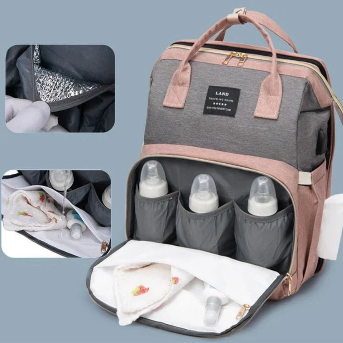 Icone™ MommyBag: Draagbare Tas met Magisch Opvouwbaar Wiegje