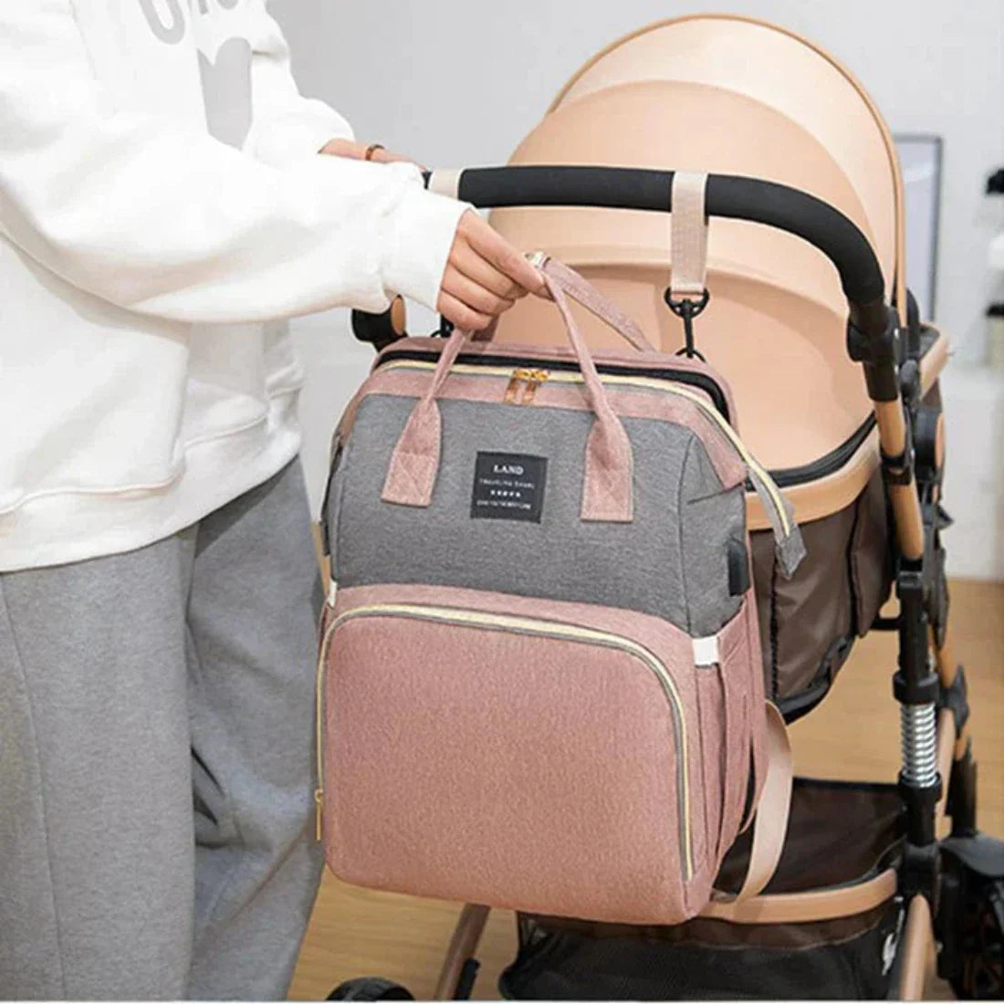 Icone™ MommyBag: Draagbare Tas met Magisch Opvouwbaar Wiegje