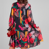 Icone™ FlowerDress: Lange Mouwen Losvallende Bloemenprint Jurk