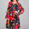 Icone™ FlowerDress: Lange Mouwen Losvallende Bloemenprint Jurk