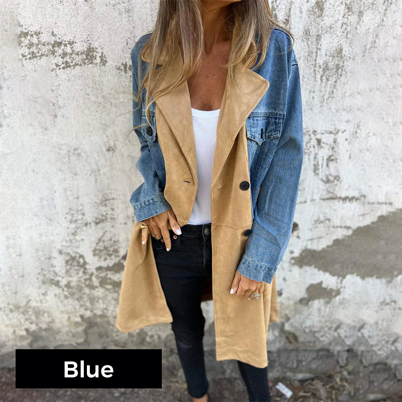 Icone™ LongCoat: Middenlange Trenchcoat Met Stijlvolle Kraag En Zakken