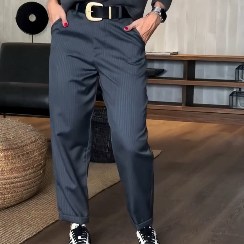 Icone™ ClassyPants: Klassiek Recht Pasvorm Hoge Taille Damesbroek
