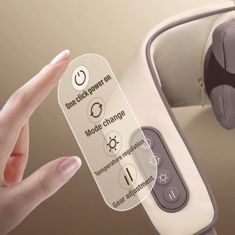 NeckMassager: Verzachtend Warmte Ontspannende Nek En Schoudermassageapparaat