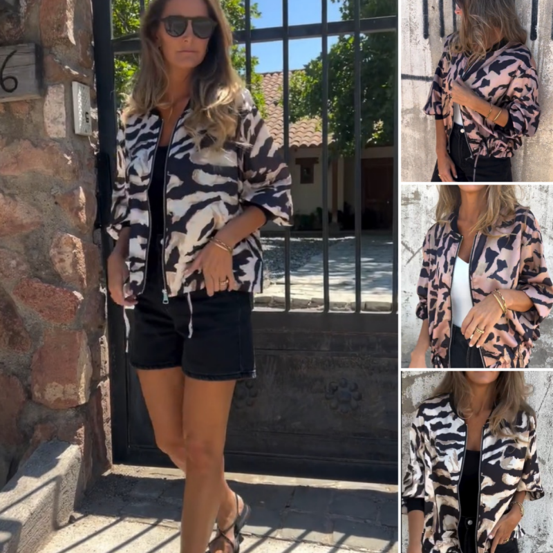 Icone™ ZebraJacket: Elegant Stijlvol Zebraprint Jasje