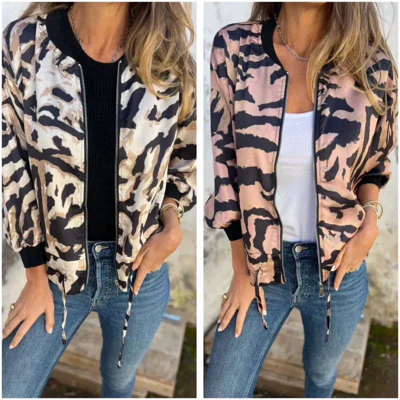 Icone™ ZebraJacket: Elegant Stijlvol Zebraprint Jasje