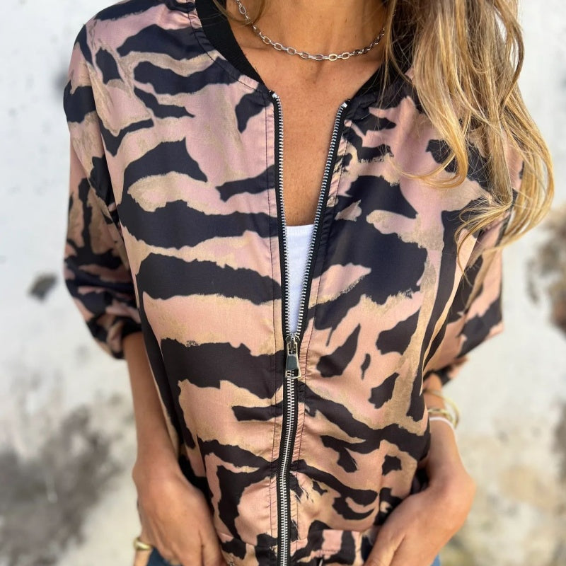 Icone™ ZebraJacket: Elegant Stijlvol Zebraprint Jasje