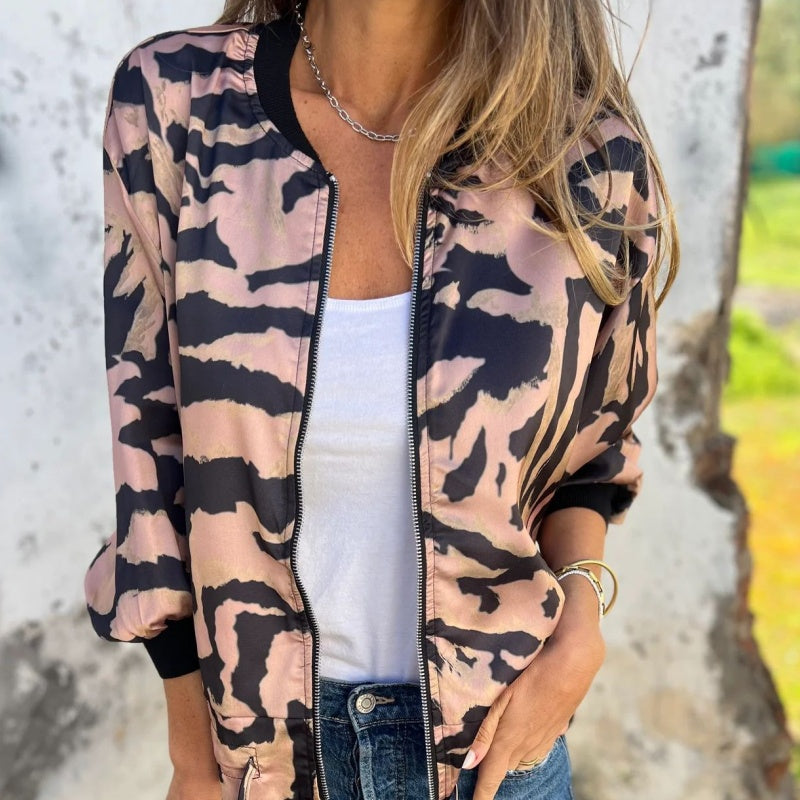 Icone™ ZebraJacket: Elegant Stijlvol Zebraprint Jasje