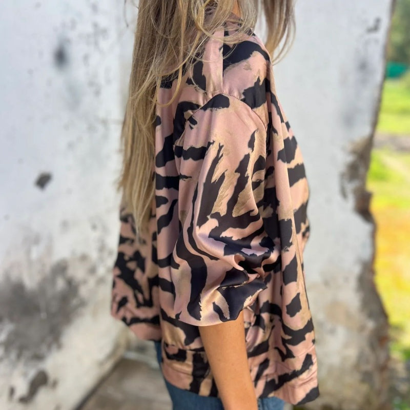 Icone™ ZebraJacket: Elegant Stijlvol Zebraprint Jasje