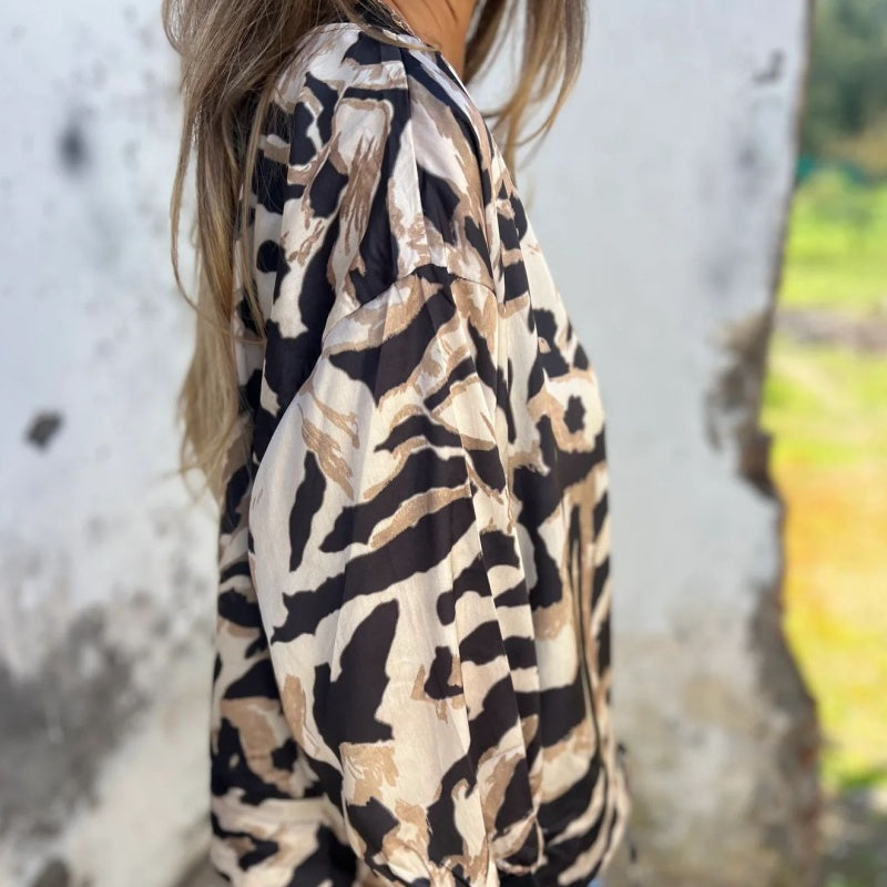 Icone™ ZebraJacket: Elegant Stijlvol Zebraprint Jasje