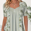 Icone™ FloralTop: Dames Losvallende En Comfortabele Stijlvolle Bloemenprint Top