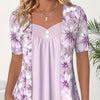 Icone™ FloralTop: Dames Losvallende En Comfortabele Stijlvolle Bloemenprint Top