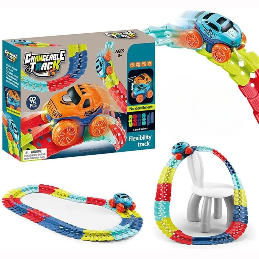 Kletshuts™ RaceTrack: Educatief Leuk Creatief Flexibel Race Auto Baan