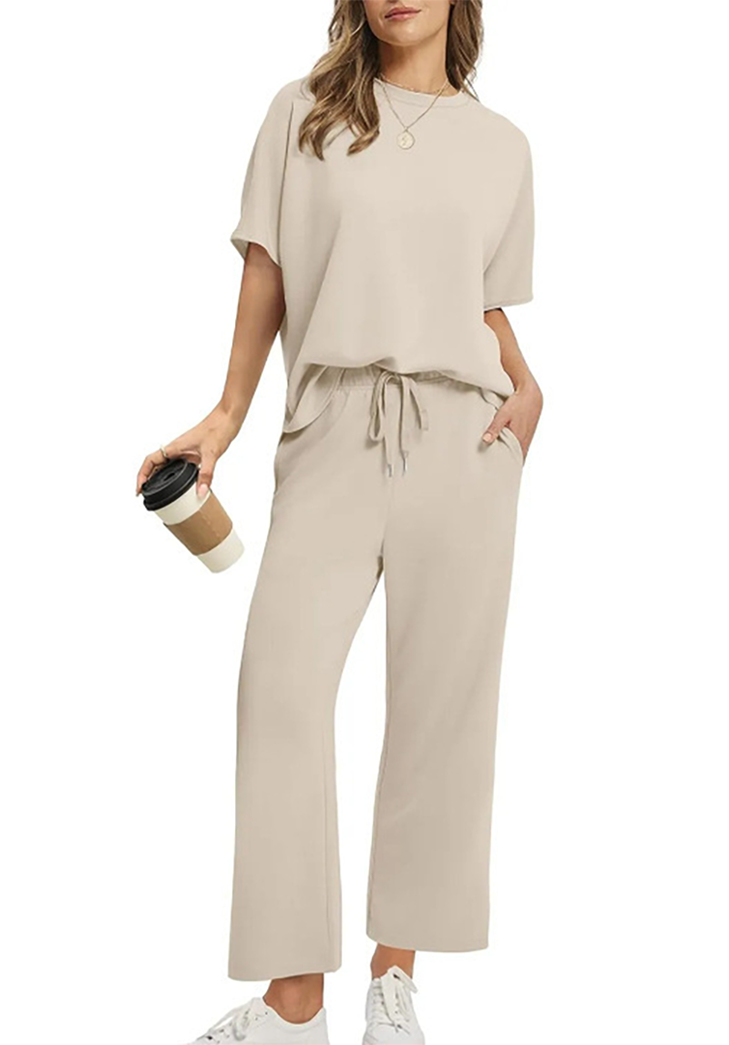 Icone™ ComfortSet: Casual Twee-Stuks Wijde-Poot Comfortabel Set