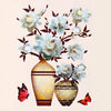FloralSticker 2+2 GRATIS: Elegante Huis Decoratie Zelf Klevende Bloemen Stickers