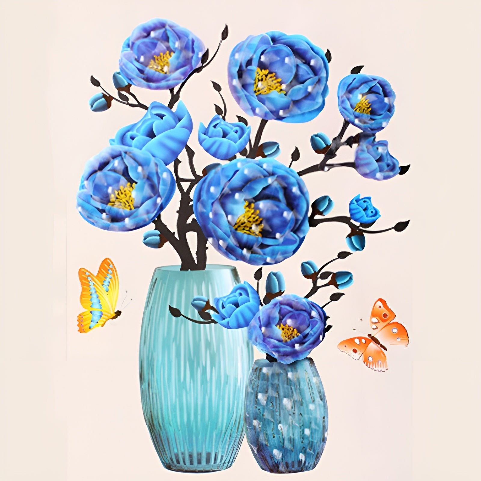 FloralSticker 2+2 GRATIS: Elegante Huis Decoratie Zelf Klevende Bloemen Stickers