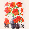 FloralSticker 2+2 GRATIS: Elegante Huis Decoratie Zelf Klevende Bloemen Stickers