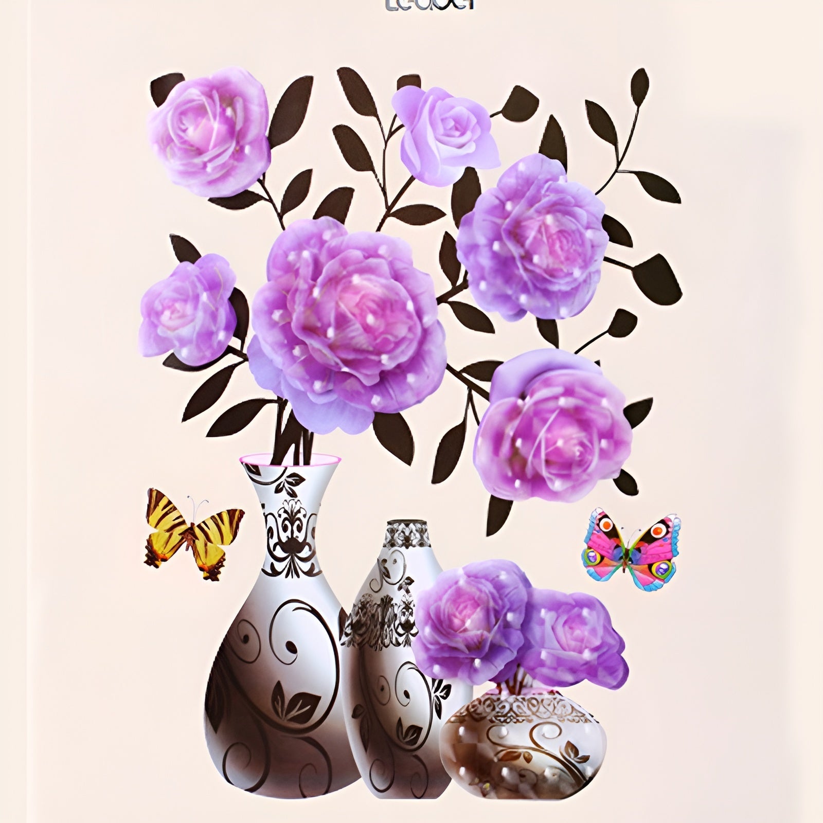 FloralSticker 2+2 GRATIS: Elegante Huis Decoratie Zelf Klevende Bloemen Stickers