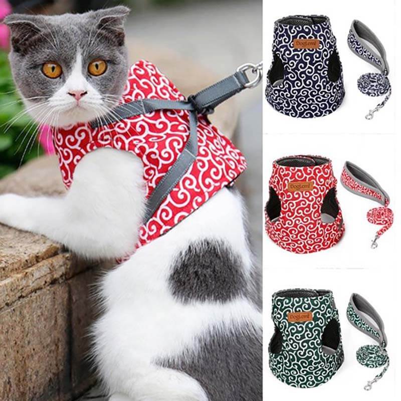 DogCatFri™ Leash - Anti-Break Weg Vest Harnas en Leiband Set