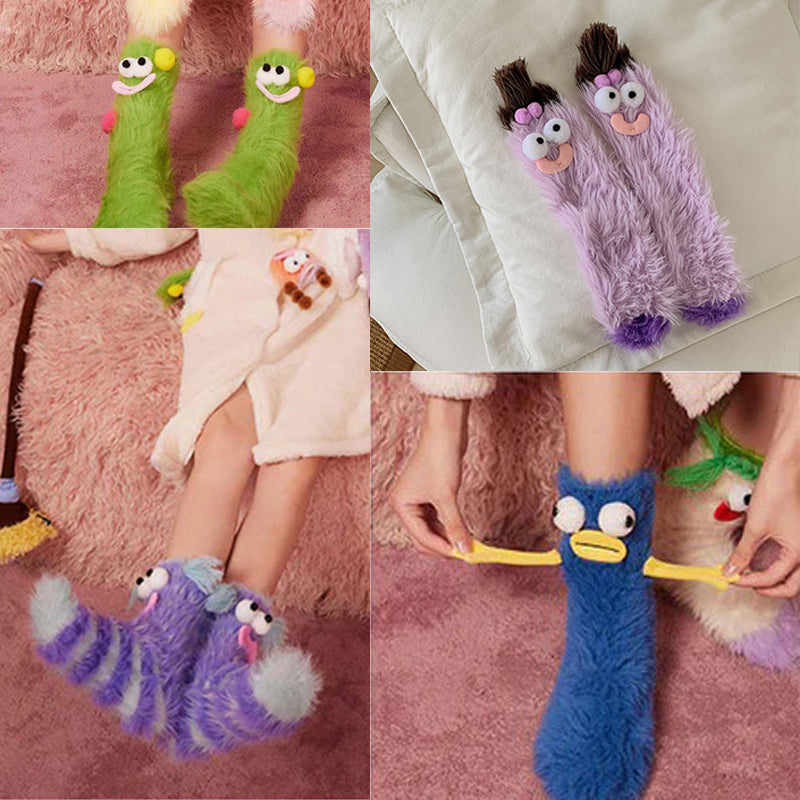 Happy™ QuirkySocks - Koraal Fluwelen 3D Eigenzinnige Sokken