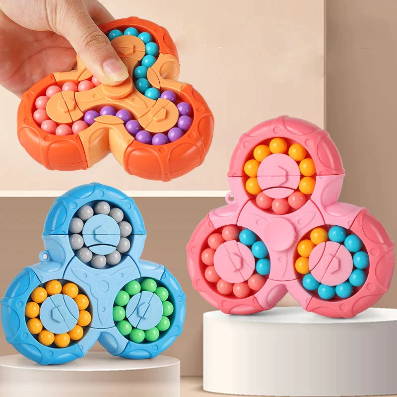 Kletshuts™ SensoryToy - 2 in 1 Rubiks Kubus / Magische Boon Gyro Fidget Spinner