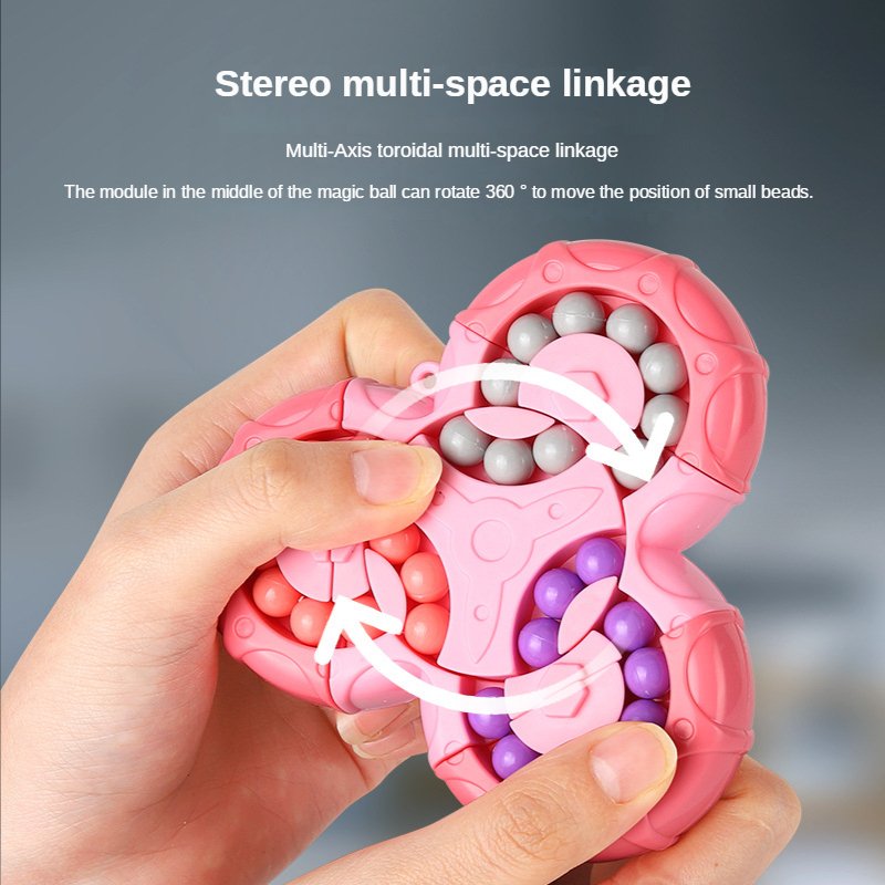 Kletshuts™ SensoryToy - 2 in 1 Rubiks Kubus / Magische Boon Gyro Fidget Spinner